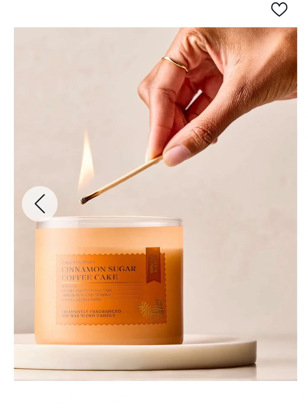 🍁🍃 BBW Cinnamon Sugar Coffee Cake 3-Wick Candle NEW